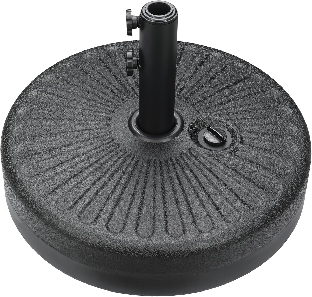 20" 50 lbs Fillable Heavy Duty Umbrella Base, Stable Outdoor Stand, Durable Holder and Poolside Parasols, Black