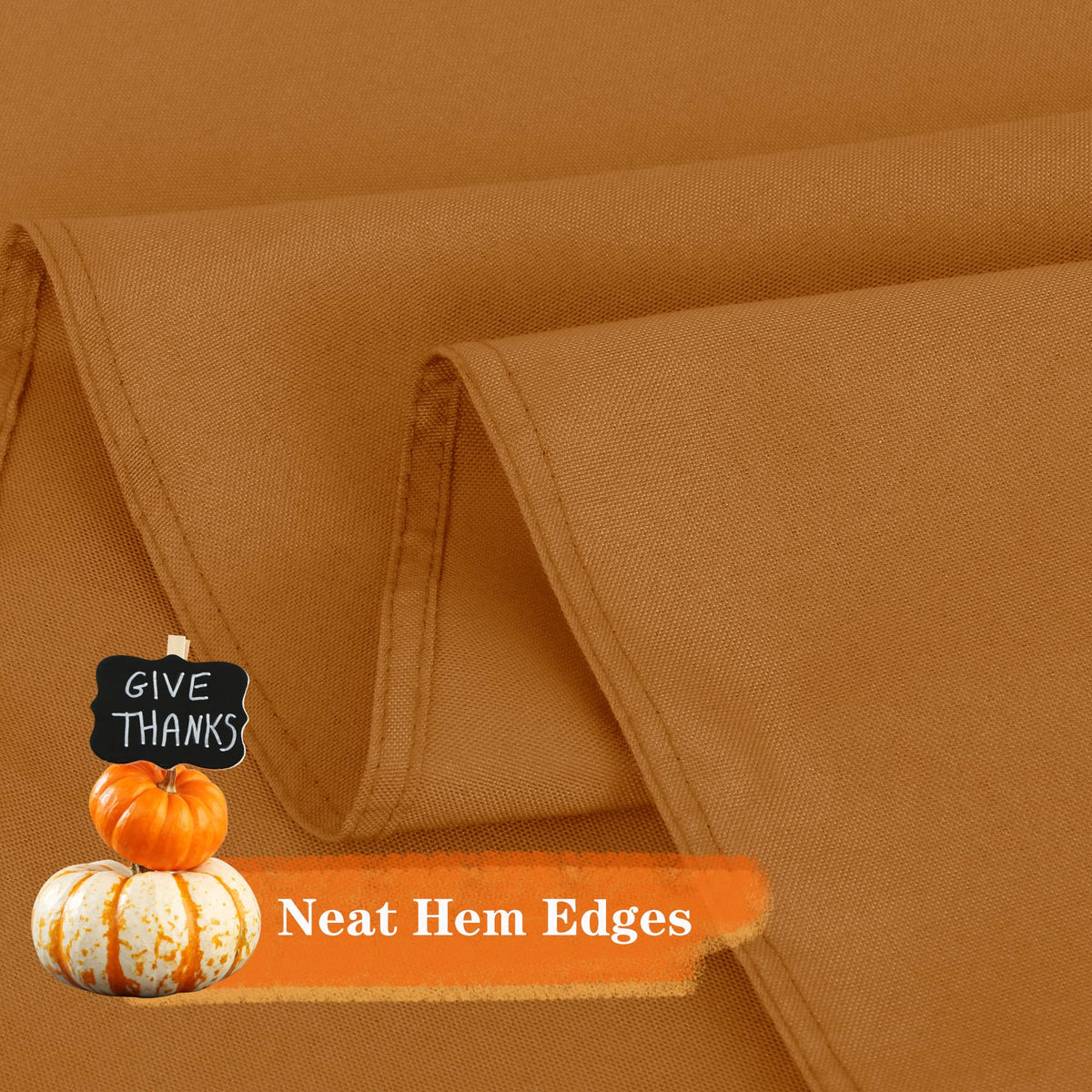 Round Tablecloth 90 Inch Light Brown Fall Table Cloth