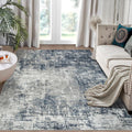 Area Rugs Bedroom Dining Room Washable Blue Grey