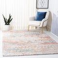 Calista Shag Collection Area Rug - 6'7" Square, Ivory & Beige, Moroccan Boho Design, Non-Shedding & Easy Care, 1-inch