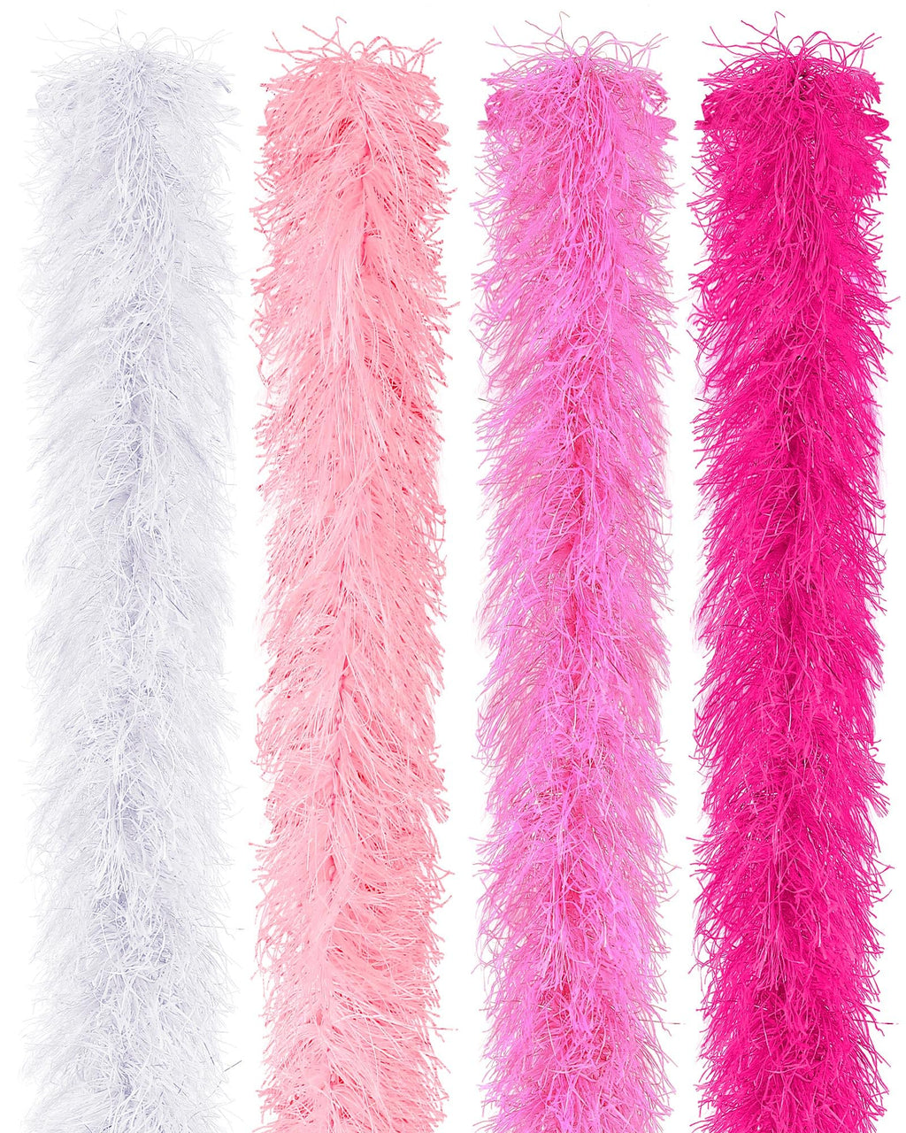 Feather Boas Halloween Party Decor 6.6 ft Multi Color 2 - 4 Pcs