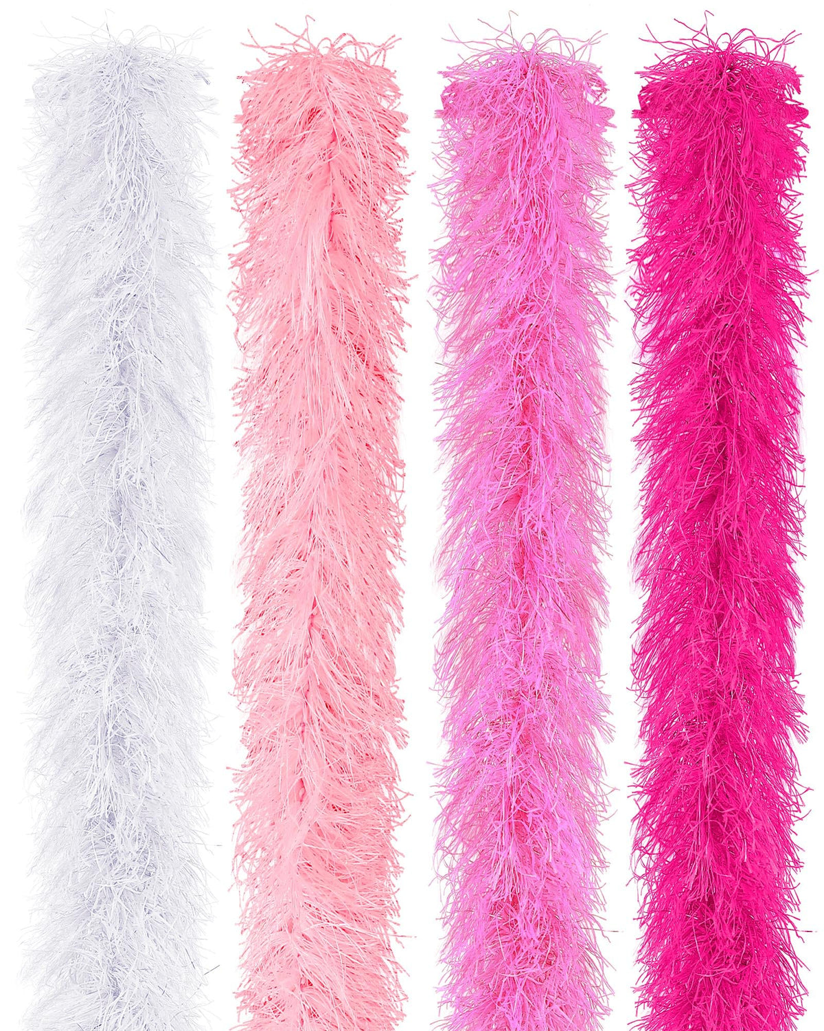 Feather Boas Halloween Party Decor 6.6 ft Multi Color 2 - 4 Pcs