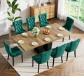 Wood Expandable Dining Table Set for 8 for Family Gathering