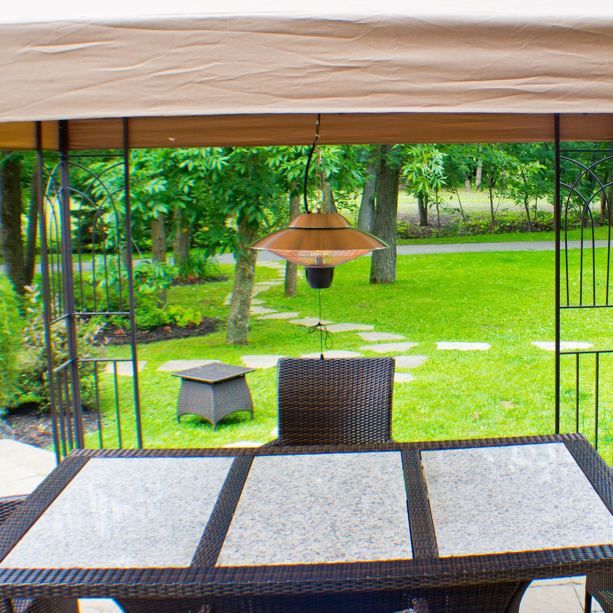 EnerG+ Infrared Electric Outdoor Heater - Hanging, Silver, Model: