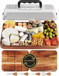 Acacia Charcuterie Board with Lid, Travel Portable Charcuterie Cheese Board, Serving Tray House Warming Gift New
