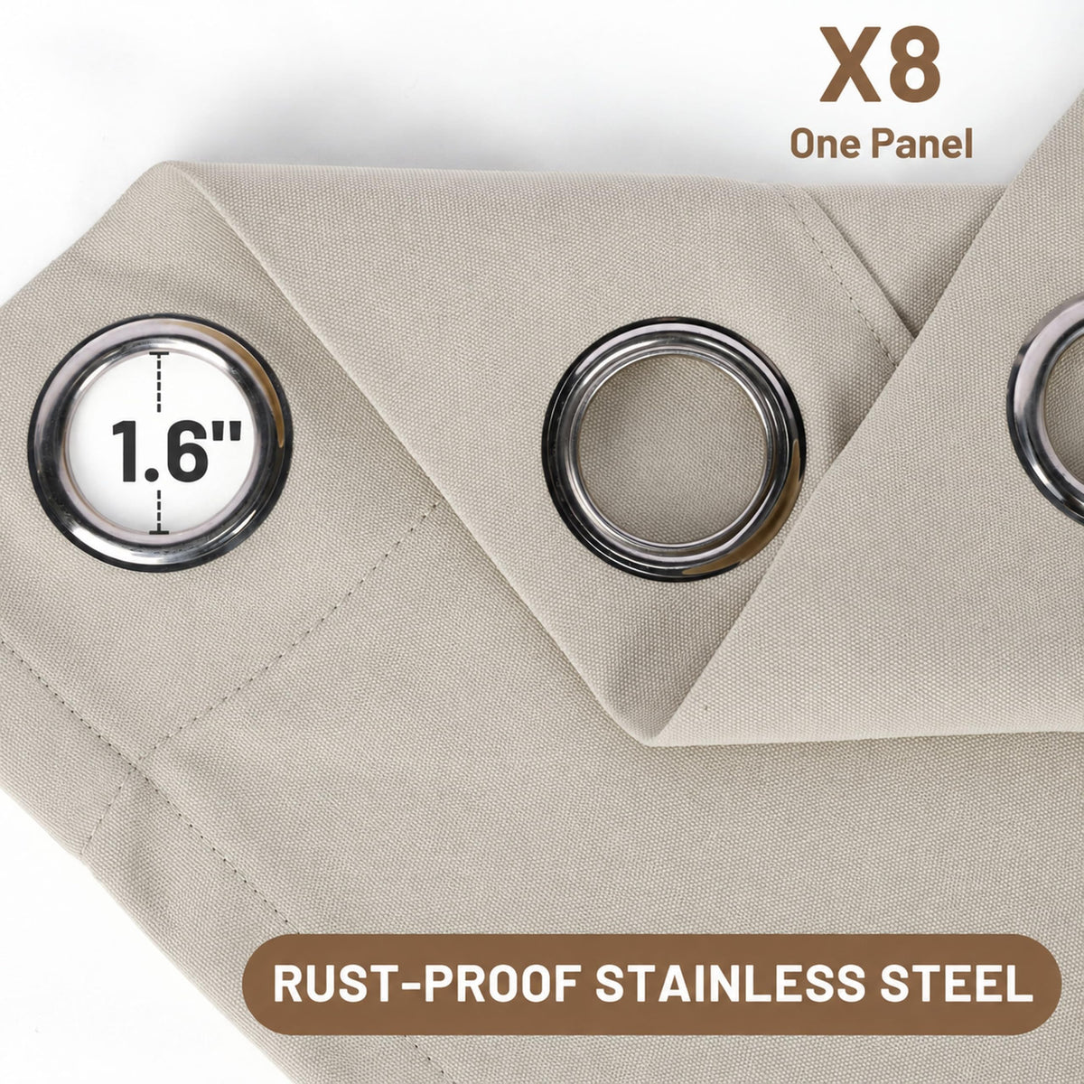 Waterproof Outdoor Curtains Privacy Thermal Insulated