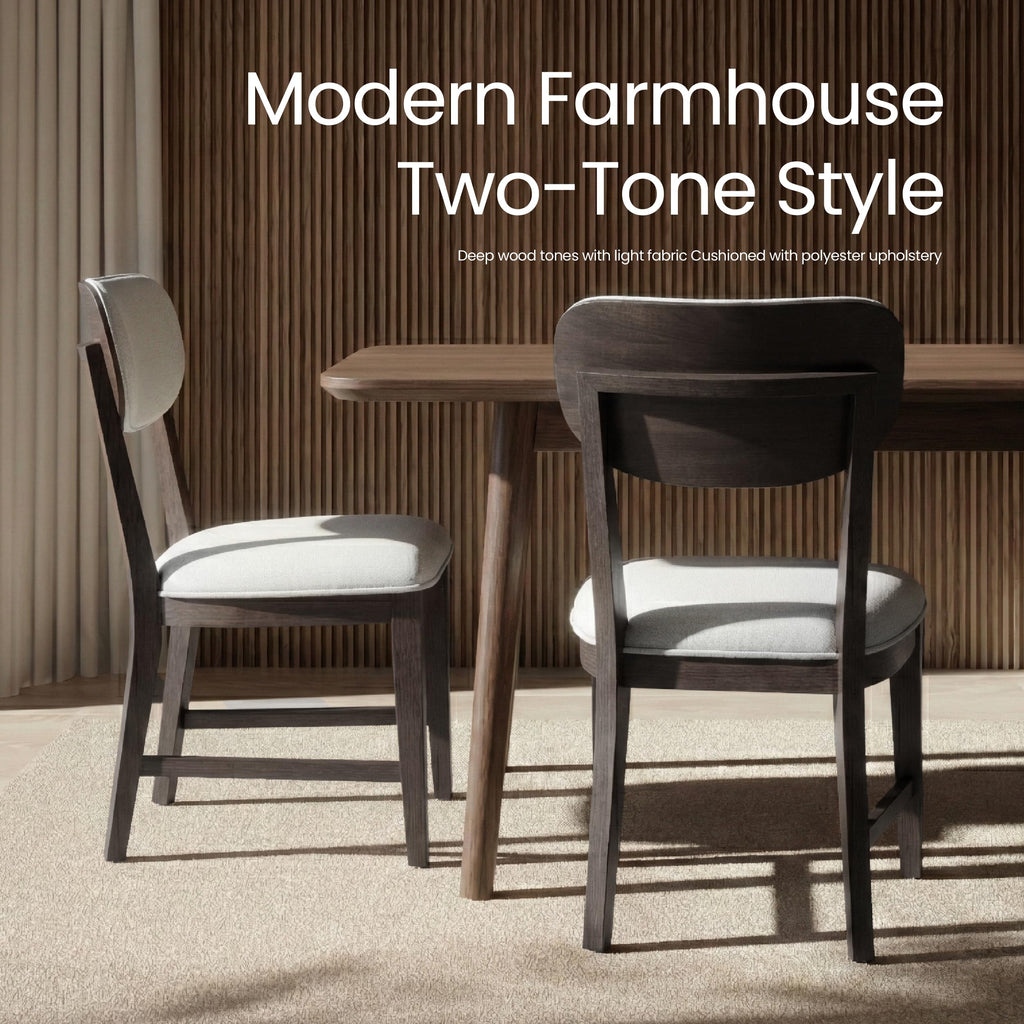 Inspired Bertoia Style Solid Wood Dining Chairs Set of 4, Mid Century Modern Upholstered Kitchen Chairs with 3.3" Thick Cushion, Farmhouse