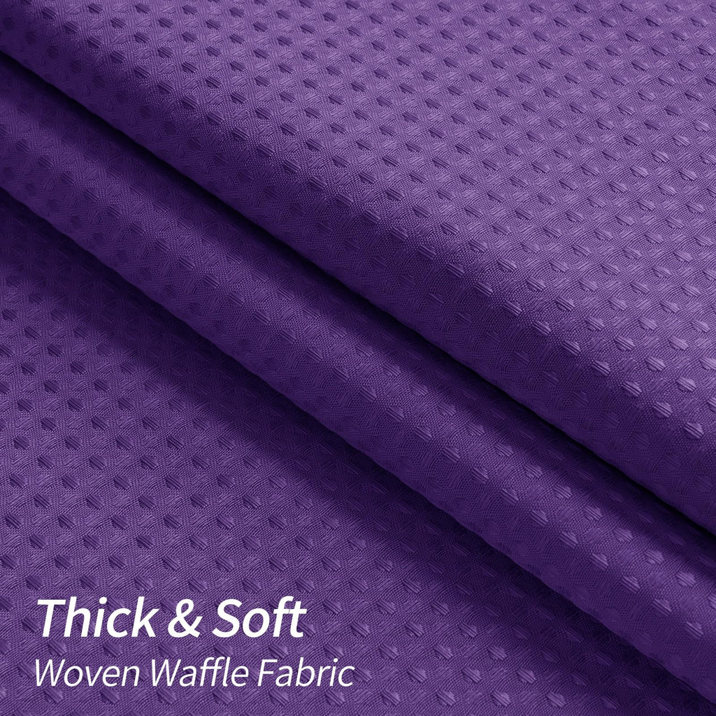 Purple Shower Curtain, 72 x 78, Luxury Waffle Fabric for Modern Bathroom Decor, Heavy Duty Hotel Cloth, 78 inch Long