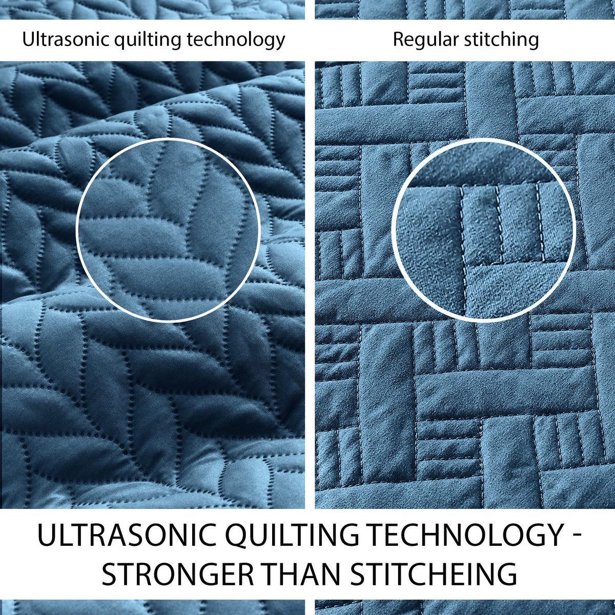 Quilt Sets Washed Blue, 3 Pieces