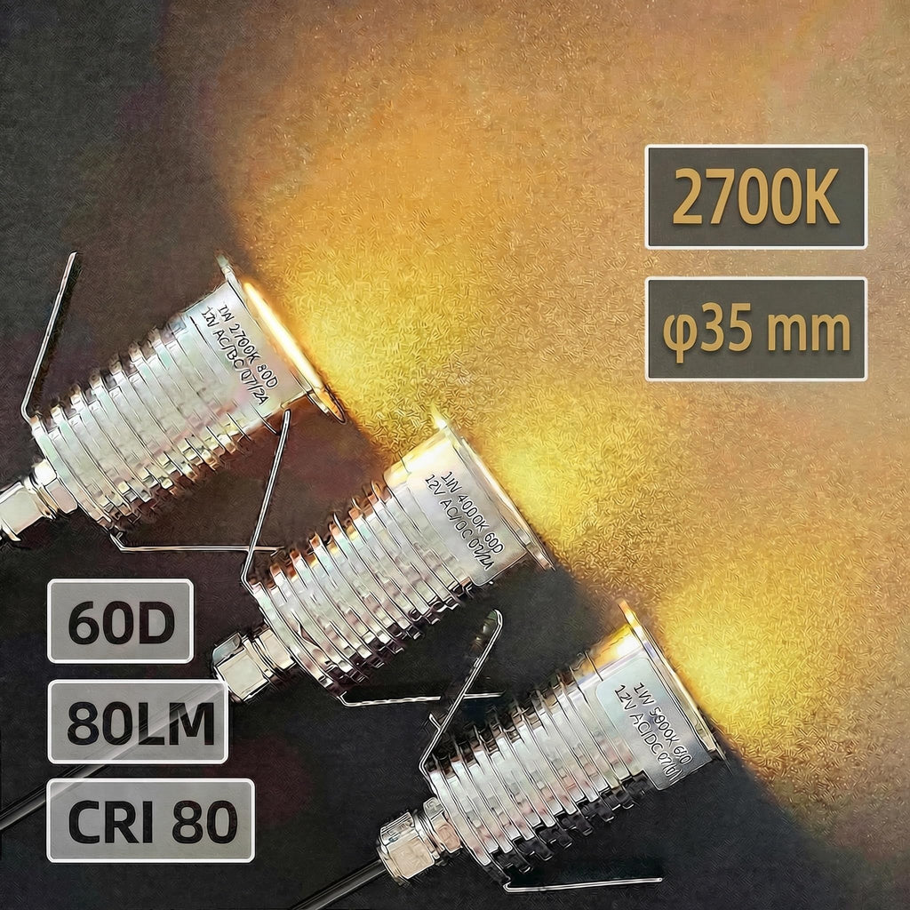 1W Recessed Low Voltage Deck Light 6 Pack 1.4 Inch