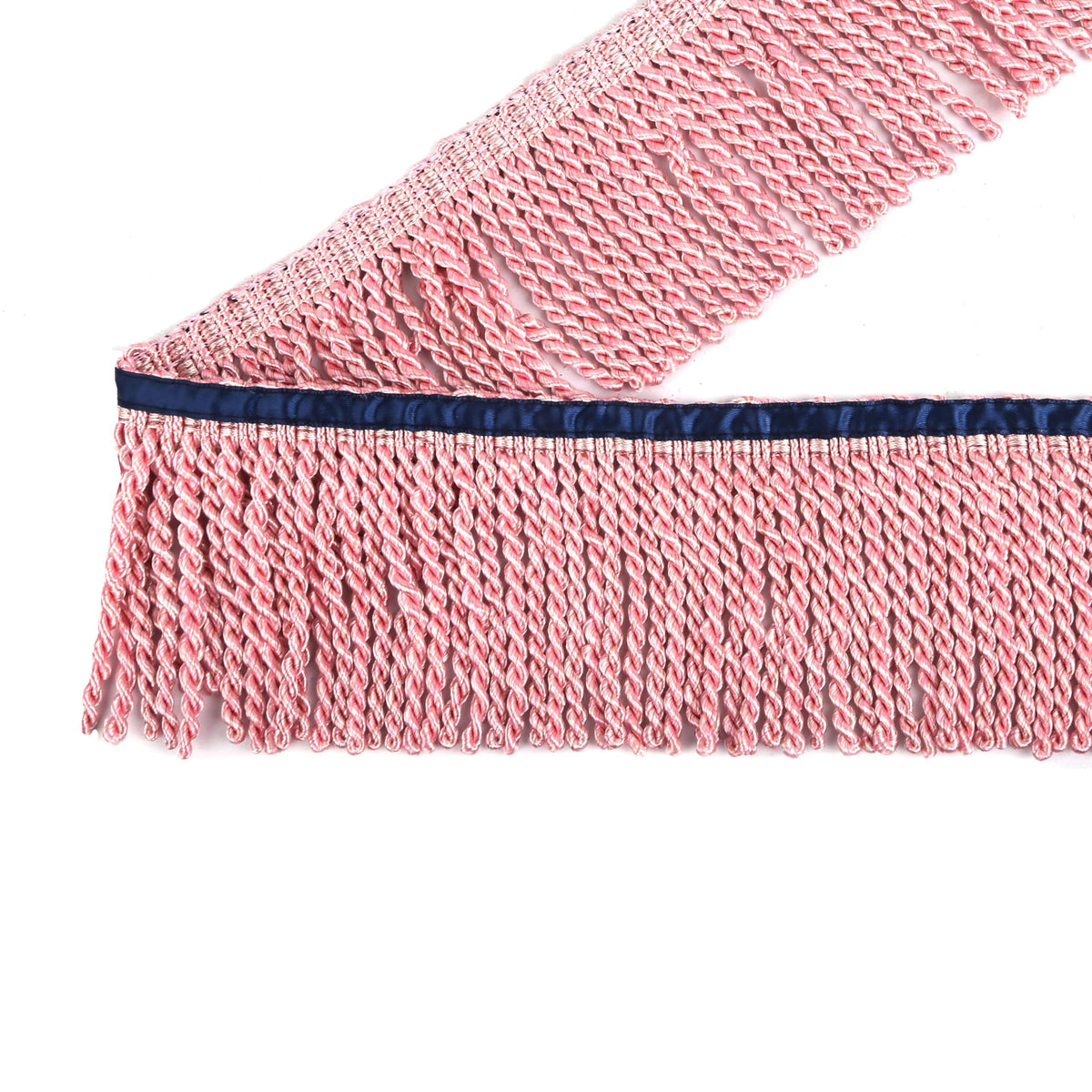 Curtain Fringes Bullion Fringe Trim with Blue Ribbon Sewing