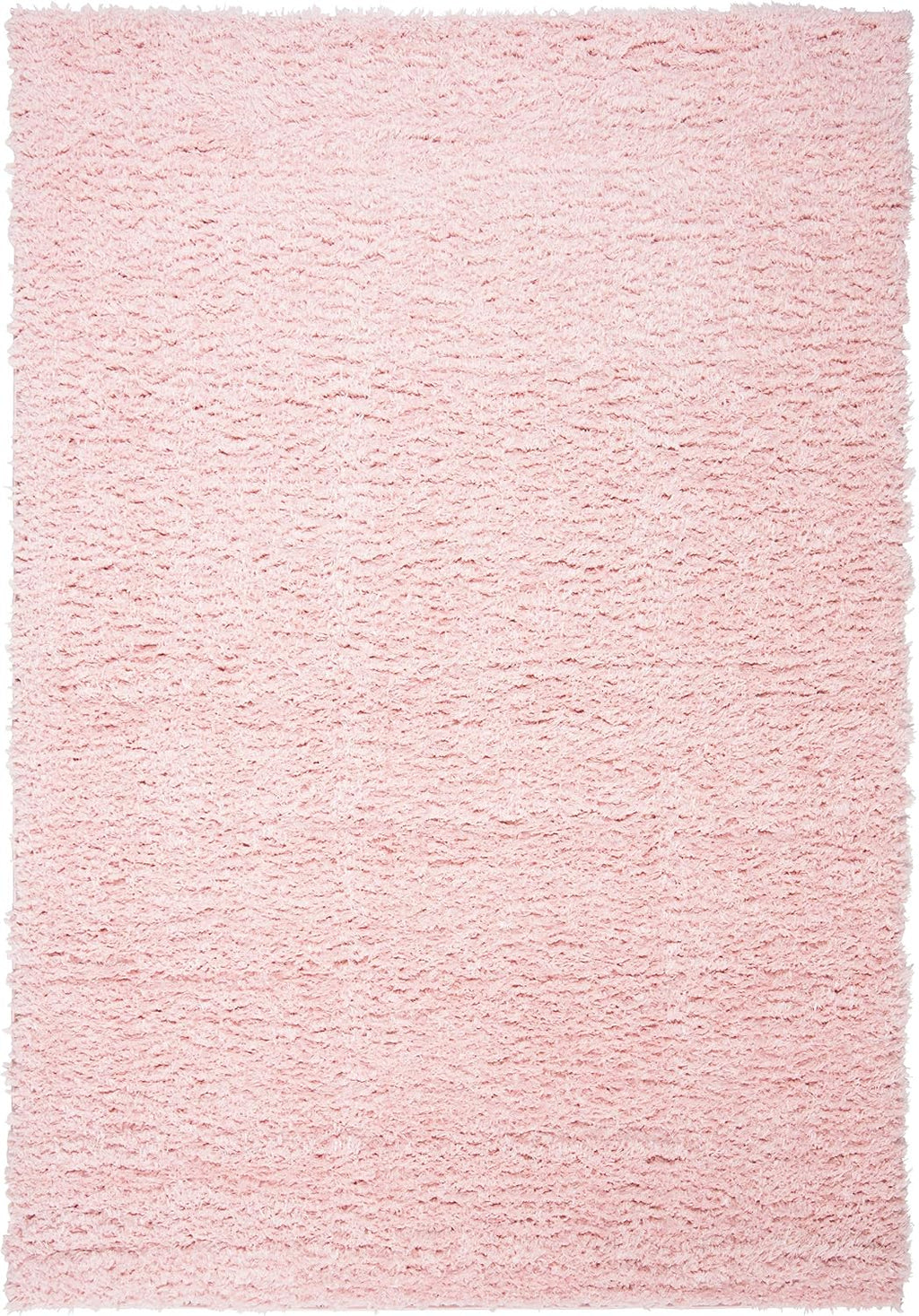 Madrid Shag Collection Area Rug - 5'3" x 7'6", Blush, Solid Design, Non-Shedding & Easy Care, 1.6-inch Thick Ideal