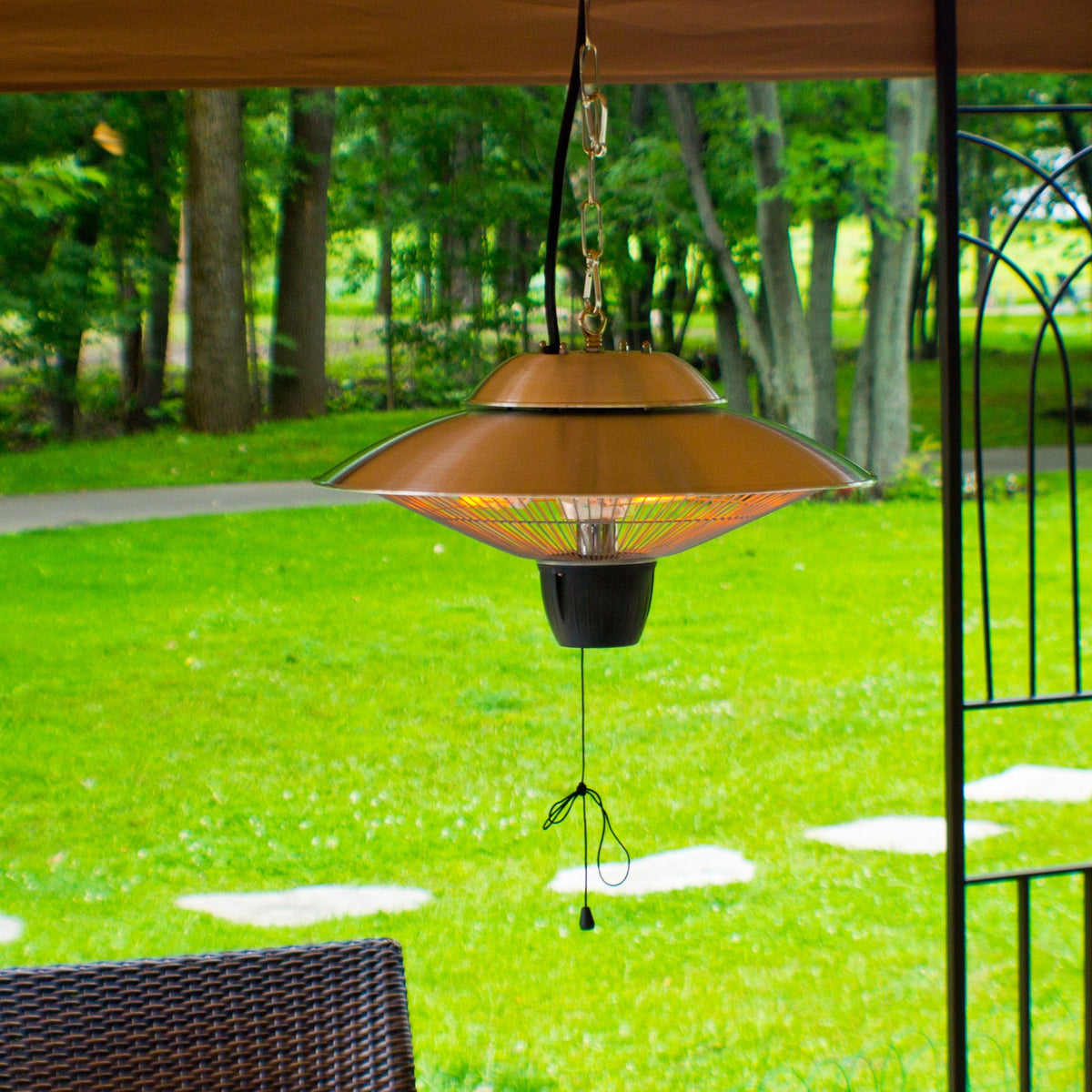 EnerG+ Infrared Electric Outdoor Heater - Hanging, Silver, Model:
