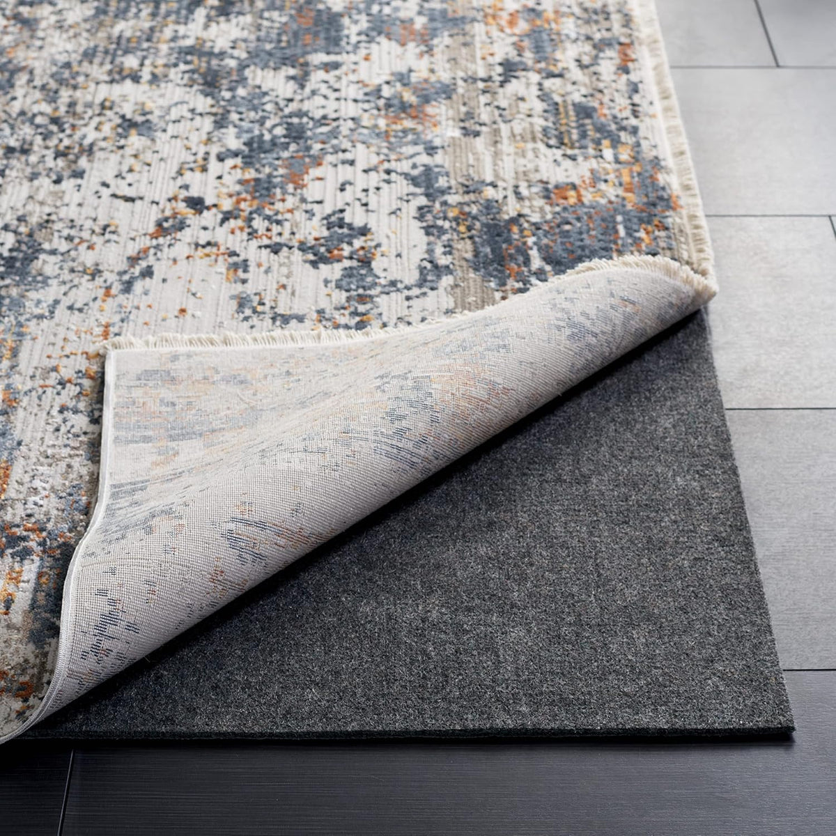 Dual Surface Rug Pad - 2' x 14' Runner, 1/4" Thick, Felt + Rubber, Non-Slip & Durable Design for Hard Floors &