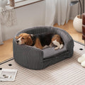 Grey Large Dog Couch Bed Pet Sofa for Medium and Large Dogs Under 70lbs