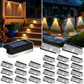 Solar Deck Lights, Solar Step Lights Outdoor Waterproof 24 Packs Warm White