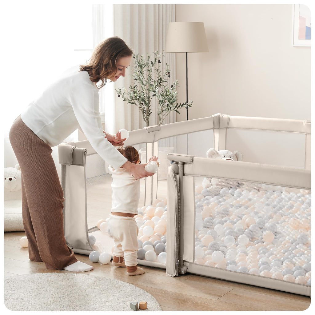 Baby Playpen, 79x71 Inch Baby Gate Playpens for Babies and Toddlers, Extra Large Playpen with Door Play Yard for