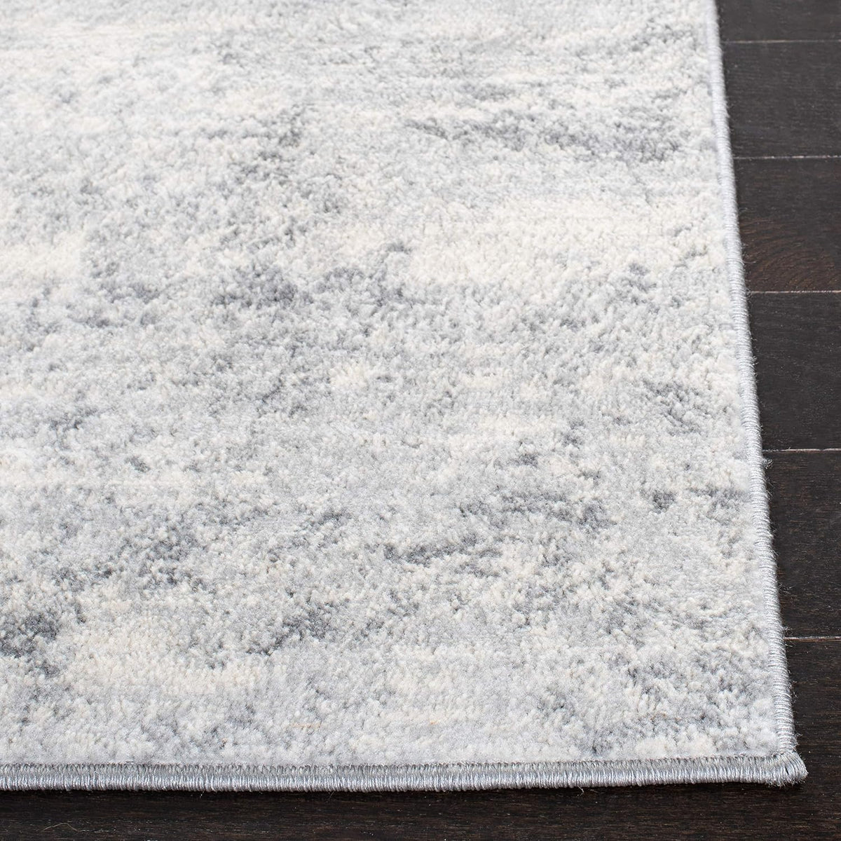 Brentwood Collection X-Large Area Rug, Ivory & Grey, Modern Abstract Design, Non-Shedding & Easy Care