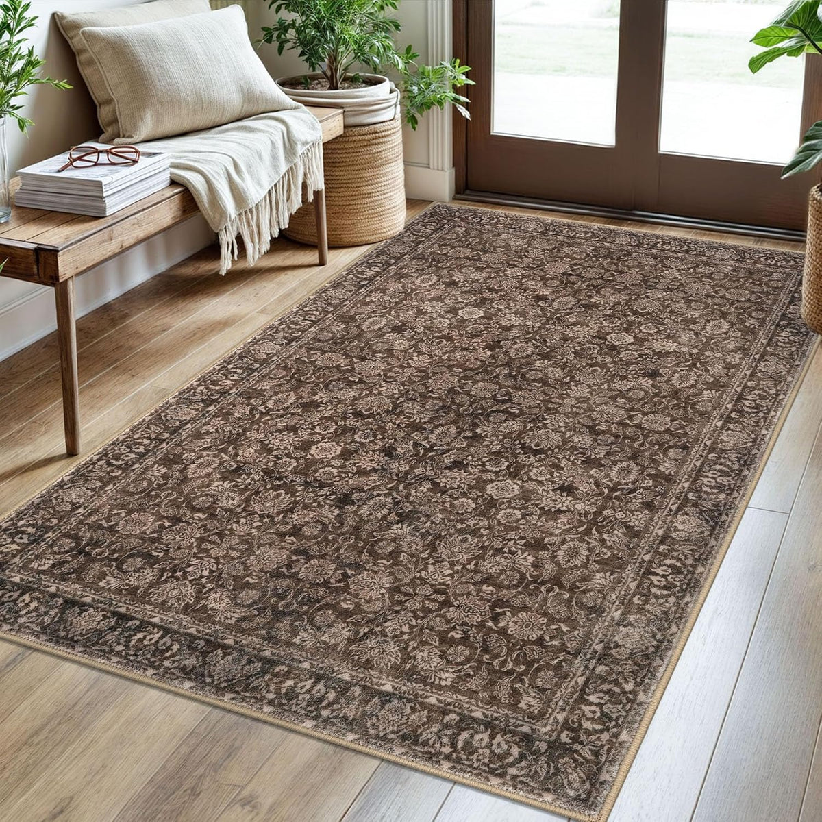 Washable Area Rug Non Slip Door Mat Indoor Bedside