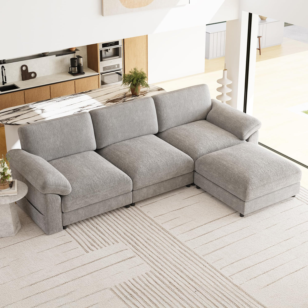 Oversized Sectional Couches, Modular 3 Seater Cloud Sofa