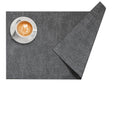 Placemats Set of 12, Reversible Faux Leather Place Mats, Charcoal