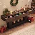 79" Long Farmhouse Console Table w 3 Storage Drawers, 2-Tier Entryway Table