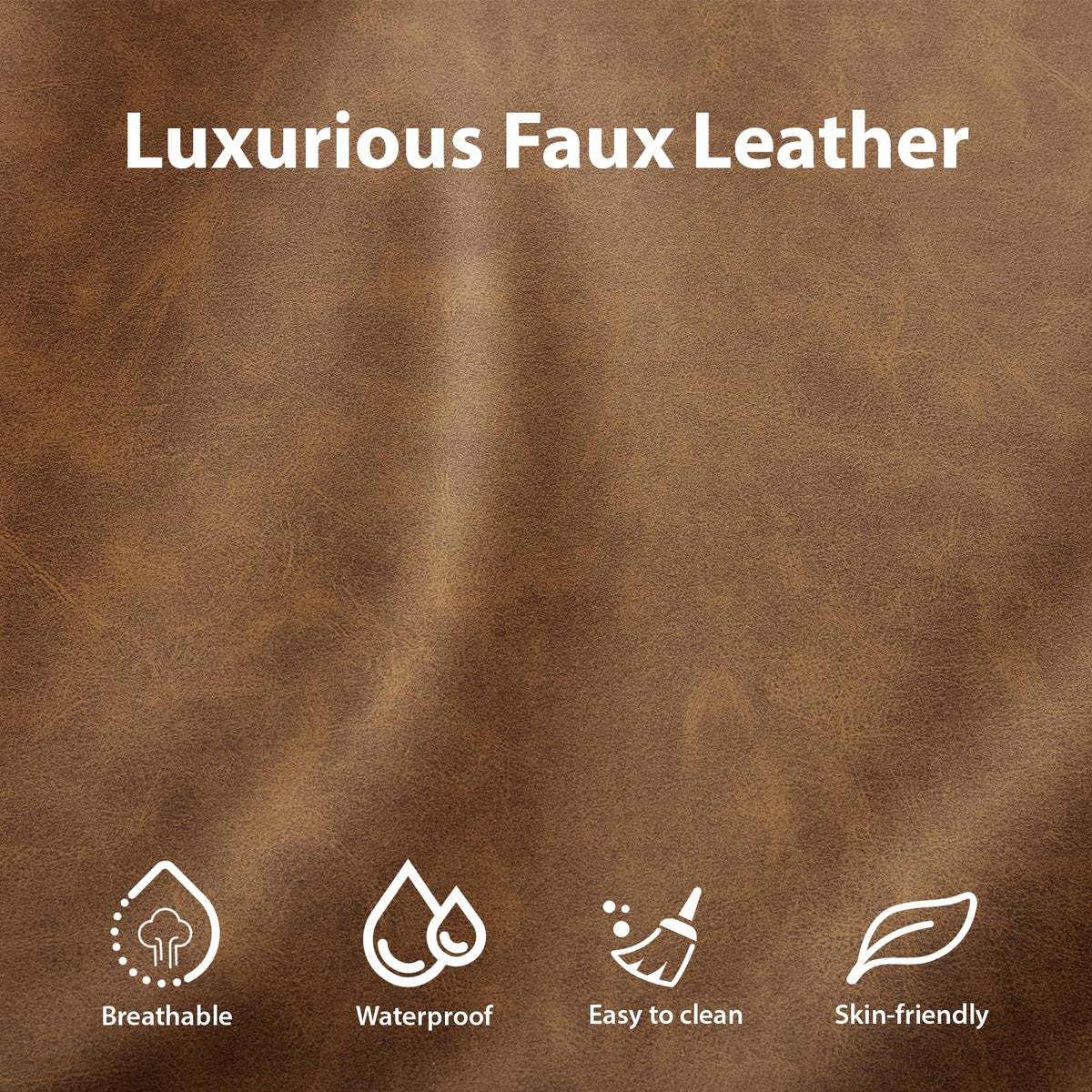Brown Leather Modular Sofa Sectional Couch with Storage