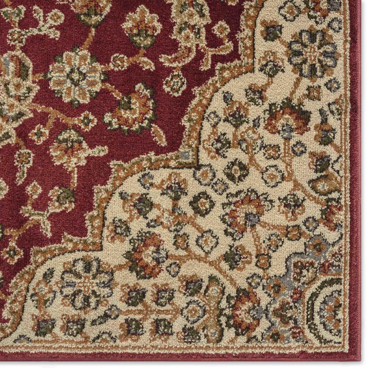 Dynamix Royalty Medallion Traditional Area Rug, Red/Ivory, 7'8"x10'4"