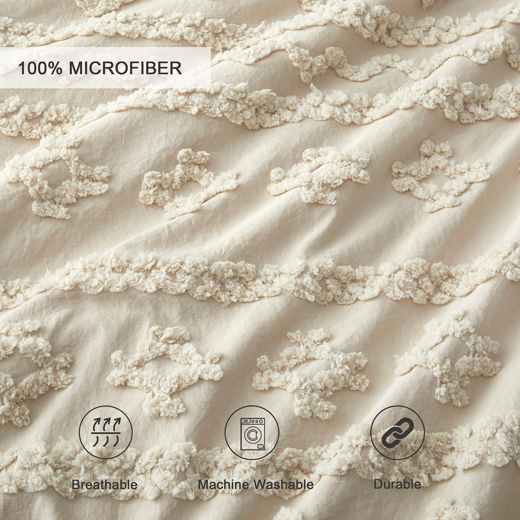 King Comforter Set, Tufted Boho Bedding Sets