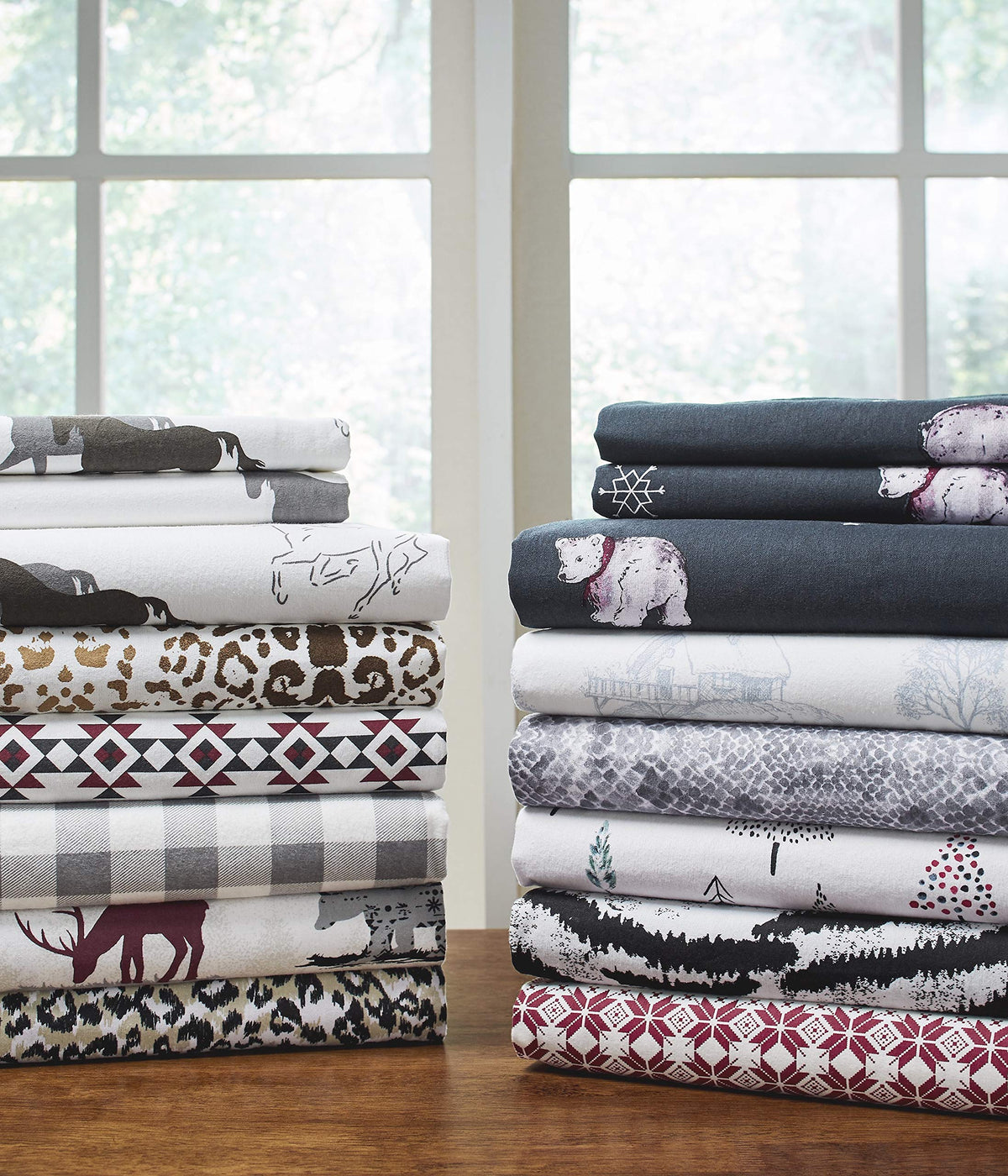 180 GSM 100% Cotton Flannel Sheet Set - Scenic Toile Blue - Warm & Cozy - Pre-Shrunk -Deep Pockets - Elastic