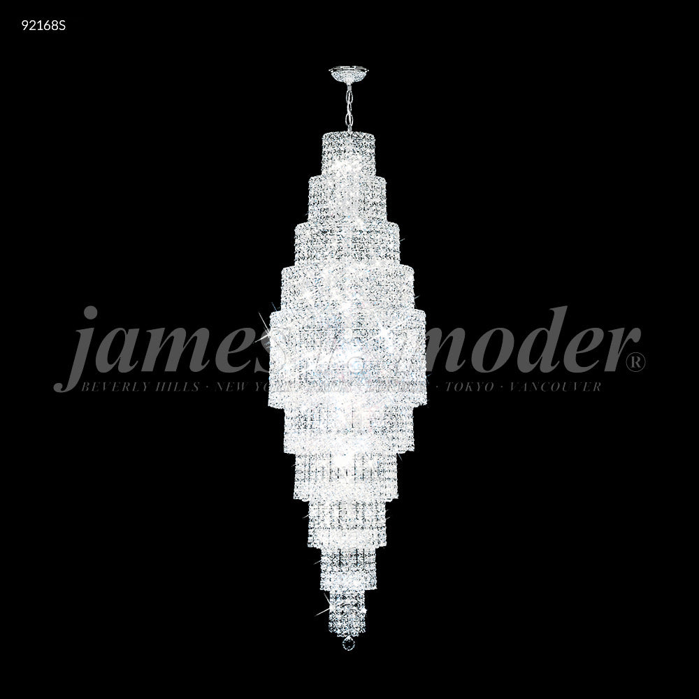 James R. Moder Prestige Collection 28-Light Large Entry Crystal Chandelier — Silver, 20in — Castelune Home
