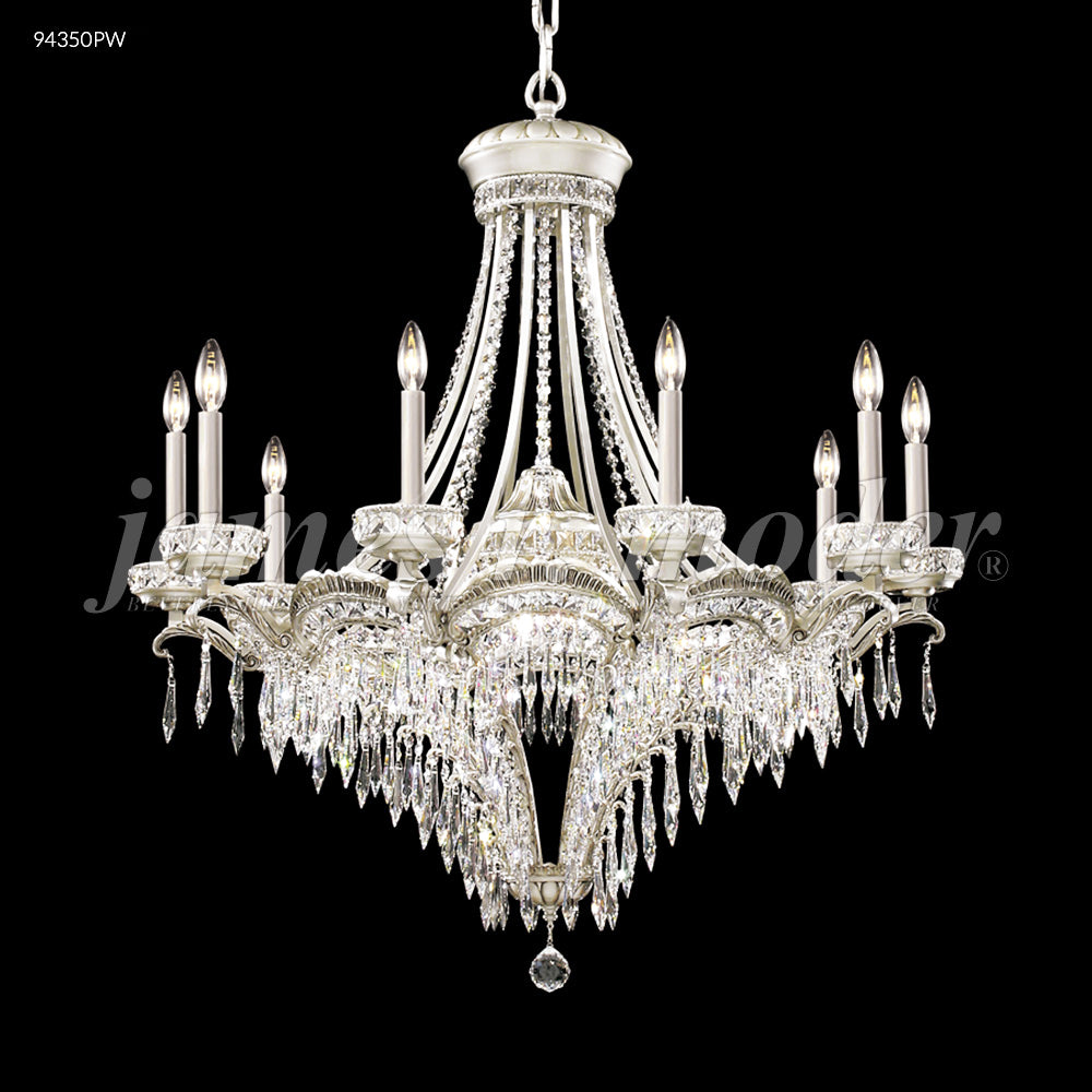 James R. Moder Dynasty Cast Brass Collection 13-Light Large Entry Crystal Chandelier — Pewter, 34in — Castelune Home