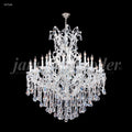 James R. Moder Maria Theresa Royal Collection 25-Light Crystal Chandelier — Silver, 46in — Castelune Home