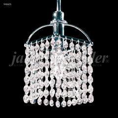 James R. Moder Tekno Mini Collection 1-Light Crystal Chandelier — Silver, 6in — Castelune Home