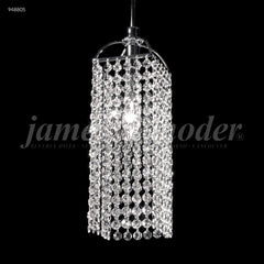 James R. Moder Tekno Mini Collection 1-Light Crystal Chandelier — Silver, 6in — Castelune Home