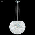 James R. Moder Sun Sphere Collection 15-Light Crystal Chandelier — Silver, 20in — Castelune Home
