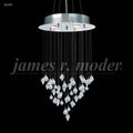 James R. Moder Medallion Collection 4-Light Crystal Chandelier — Silver, 19in — Castelune Home