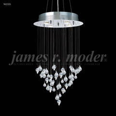 James R. Moder Medallion Collection 4-Light Crystal Chandelier — Silver, 19in — Castelune Home