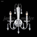 James R. Moder Medallion Collection 2-Light Crystal Chandelier — Silver, 15in — Castelune Home