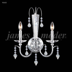 James R. Moder Medallion Collection 2-Light Crystal Chandelier — Silver, 15in — Castelune Home