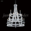 James R. Moder Ashton Collection 20-Light Large Entry Crystal Chandelier — Silver, 32in — Castelune Home