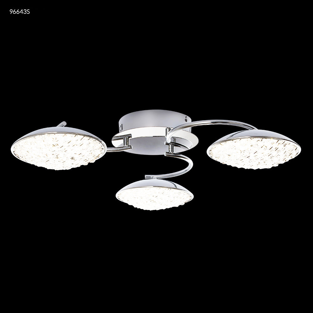 James R. Moder Galaxy Collection LED Flush Mount — Silver, 24in — Castelune Home