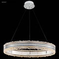 James R. Moder Pearl Collection LED Acrylic Chandelier — Silver/Pearl, 24in — Castelune Home