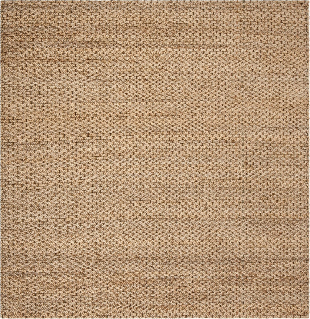Natural Fiber Collection Area Rug - 6' Square, Natural, Handmade Farmhouse Jute, Ideal for High Traffic Areas (NF870A)