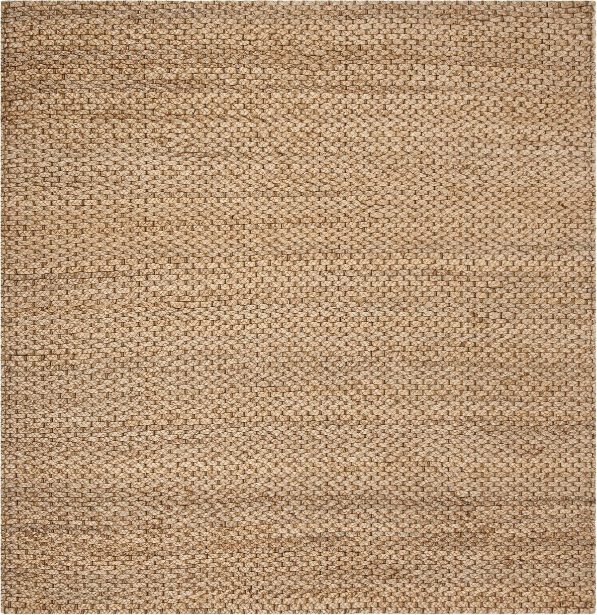 Natural Fiber Collection Area Rug - 6' Square, Natural, Handmade Farmhouse Jute, Ideal for High Traffic Areas (NF870A)
