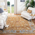 Heritage Area Rug - 9' x 12', Brown & Blue, Handmade Traditional Oriental Wool