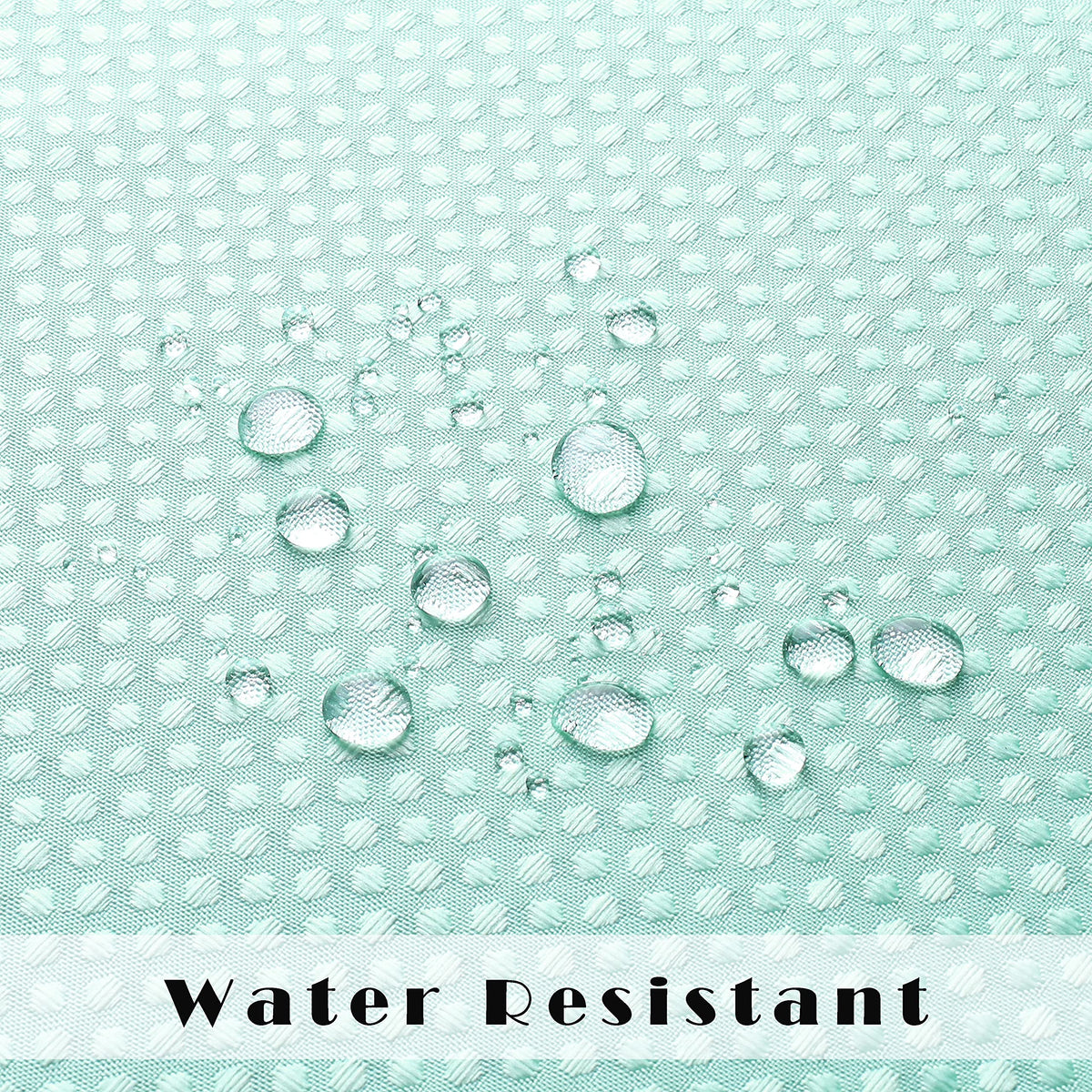 Aqua Ombre Waffle Weave Shower Curtain with Grommets, 70"x72"