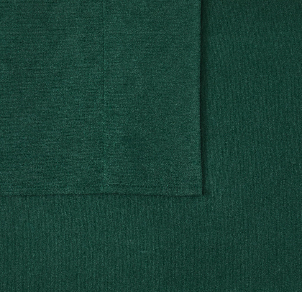Solid Flannel Green Cotton 3-Piece Sheet Set, Solid Themed, for Men and Women, Oeko-TEX Certified Confidence