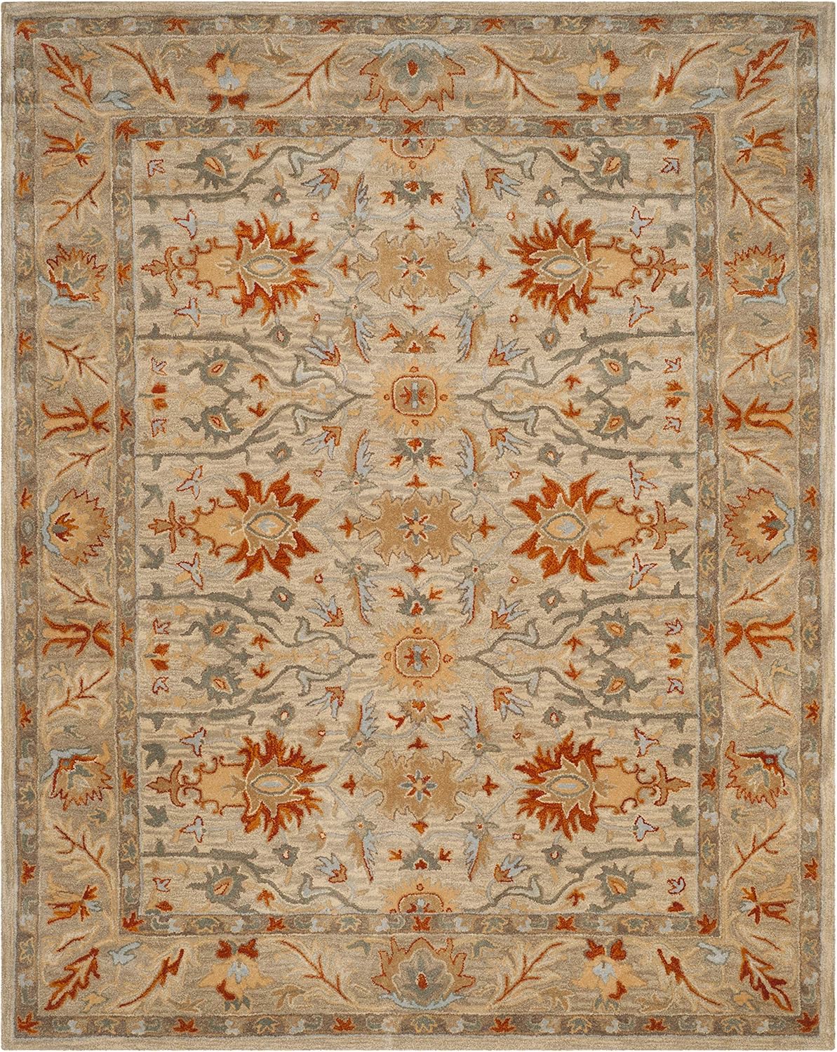 Antiquity Area Rug - 9' x 12', Beige & Multi, Handmade Traditional Oriental Wool
