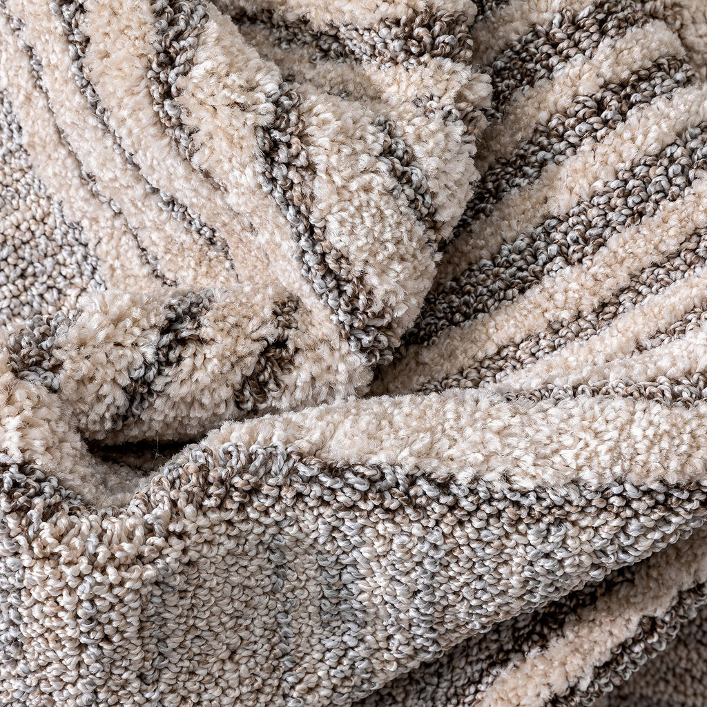 Harlow Collection Briar Beige - Modern Tribal Minimalist Geometric Runner Rug - Ideal - Durable, Stain Resistant